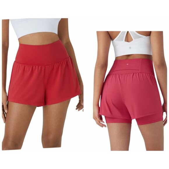 Halara Women’s SoftZero Airy Super High Waisted Flowy Shorts Pockets Sz M Coral - Picture 9 of 9